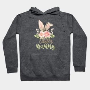 Easter Bunny Ears with Flowers Hoodie